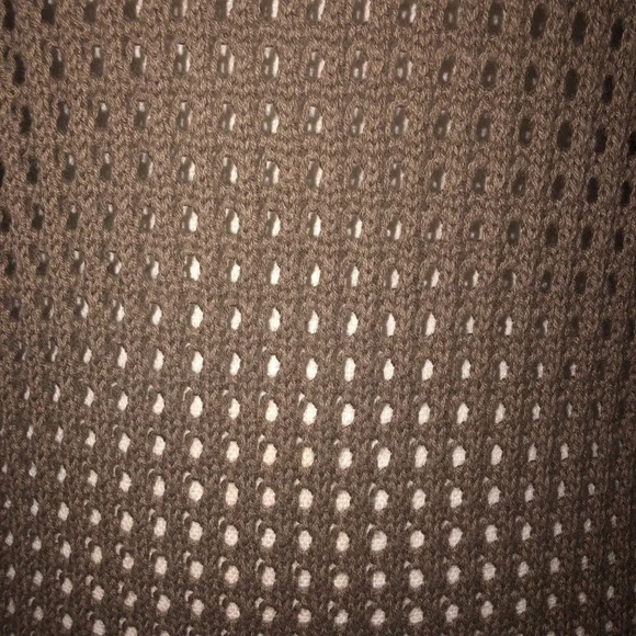 JEANNE PIERRE Sz M Women's Taupe Open-Knit High Low V-Neckline Pullover Sweater - Picture 4 of 7